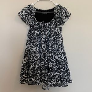 UO Bea Gingham Floral Mini Dress